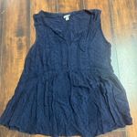 Merona Navy Textured Sleeveless Blouse Photo 0