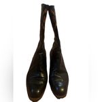 Vintage Davos Made In Italy 7.5 b Women’s Boots 2 Inch Heel Black And Tan EUC Photo 3