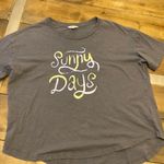 Wildfox  Sunny Days‎ graphic tee shirt sleeve gray size XL Photo 1