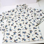 Jason Maxwell VTG Scarecrow Turtleneck Top Sweater White AOP Fall Autumn Halloween Fall Gma‎ M Photo 0