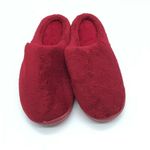 Womens Clog Slippers Terry Slip On Soft Red US Size 7 Photo 1