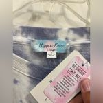 Hippie Rose NWT  blue tie dye women’s cropped crew neck size large Photo 1