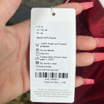 Alisa Pan Burgundy Tulle Flowy Fairycore Skirt Sheer Knee Length Plus Size Size 14 Photo 3