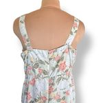 Abercrombie & Fitch XLP Floral Tulip Midi Dress Sage Green Pink White Bow Front Photo 5