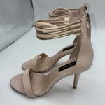 White House | Black Market WHBM Womens 6M Suede Strappy Stiletto Heels Ankle Strap Sandals Back Zip Formal Photo 7