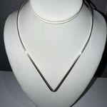 925 Sterling Silver V 14" Necklace Marked Mexico‎ 925 Choker Photo 0