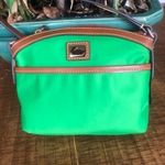 Dooney & Bourke  Green Crossbody Bag Leather Trim Zip Top NWT Photo 8