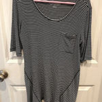 Soft Surroundings  Black and White Striped Tunic Short Sleeve‎ size XS Photo 0