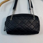 Tahari Quilted Black Shoulder Bag Photo 2