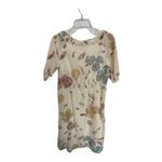 Theory  NWT Dazell Silk Knee Length Dress Neutrals Floral Size Medium Formal Photo 3