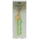 Modern Expressions "Gemini" Green & Gold 1 Ct Keychain Metal 738438 Gift Zodiac Photo 1