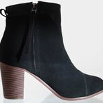 Toms Women’s Lunata Black Suede Mid Block Booties Size 9 Photo 4