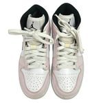 Nike  Air Jordan Mid Barely Rose White Pink Lace Up Athletic Sneaker Shoes Size 6 Photo 2