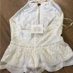 Honey Punch  White Peplum Halter Top- Size Extra Small Photo 2