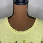 Talbots sequined embroidered flamingo graphic tee in yellow size XS Photo 6