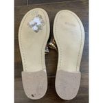 Jack Rogers Navajo Hamptons Thong Sandals Whipstitch Paisley Gold 7.5 or 7 RARE Photo 8