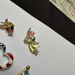 Lot Of 4 American Flag Patriotic Brooch / Lapel Tack Pins Angel, Heart Photo 7