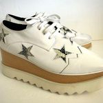 Stella McCartney Elyse White Star Platform Shoes New with Flaw Photo 0