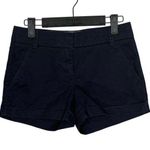 J.Crew Cotton Classic Chino Flat Front Slash Pocket Casual Shorts 000 Navy Blue Photo 0