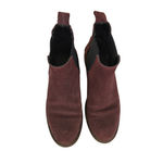 Clarks  Burgundy Chelsea Ankle Boots Women's Size 7.5‎ Western Maroon Pull On Photo 3
