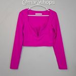 Susana Monaco  Plunge Neck Corset Top In Magenta Photo 1