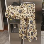 ALC Frank 💕A.L.C.💕 Rylan Printed Puff Sleeve Top & Lucie Floral Maxi Skirt  ~ Apricot 2 Photo 12