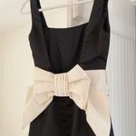 ABS Allen Schwartz Collection Vintage Y2K Satin Bow Back Mini Dress Black Size 6 Photo 8