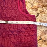 Lands' End  Womens Quilted Front Vest Size Small 6/8 Burgundy Full Zip Primaloft Photo 5