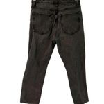 Topshop Gray Cropped Straight Leg Jeans Photo 3