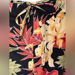 Tommy Bahama Silk Tie Waist Tropical Floral Print Pants Red Size 10 Photo 3