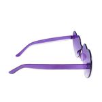 🆕Purple Heart Shaped Rimless Tinted Lens Sunglasses Photo 2