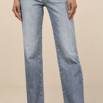 Daze Denim High Rise Straight Leg Jeans Blue Size 28 Photo 0