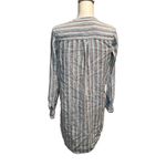 Faherty  Blue White 100% Linen Striped Tunic Shirt Dress‎ Kraine Shirtdress Small Photo 1