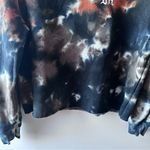 H&M  Orange Tie-Dye LA Sweatshirt Medium Distressed Hem Streetwear black edgy Photo 2