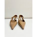 Jimmy Choo NWOB Amel 50 Patent Leather Sling Back Pumps Biscuit Women's Size 39 Photo 5