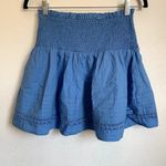 Aerie NWT American Eagle AEO Smocked Waist Crochet Skirt in Blue Photo 1