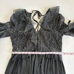 POL  Flowy Tiered Long Sleeve Mini Dress Women’s Small Black Romantic Boho Lace Photo 4