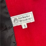 International Scene Vintage Red Wool Patchwork Jacket Womens 9 / 10 Artsy Coat Photo 11