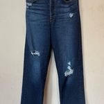 Levi's Levi’s Women’s Blue Distressed High Waist Rib Cage Straight Leg Ankle Size 27 Photo 0