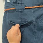 Veronica Beard  Womens Karter Pants 28 Blue Straight Belted Cotton Pleated‎ Crop Photo 4