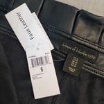 House of Harlow nwt faux leather black paper bag waist tapered pants size 6 Photo 7