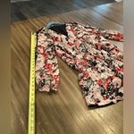 Joie  Ellar silk floral long sleeve romper shorts  in Caviar multi size large Photo 3