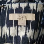 Loft  Blue & White Striped Linen Blend Aline Mini Skirt 12 Photo 3
