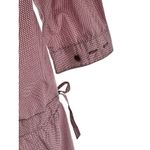 Trovata Shirt Dress M Burgundy Mini Button Front Boho Preppy Cotton Casual Red Size M Photo 3