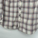 Denim & Co D & Co Plaid Button Up Shirt Cream Pink Long Sleeve Soft Stretch Size 2X Photo 4