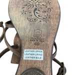 Sundance Catalog NWTS Brown Leather Fisherman Strappy Flat Sandals size 40 10 Photo 7