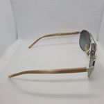 Ralph Lauren  Polarized Silver & Tan Aviator Sunglasses Photo 9