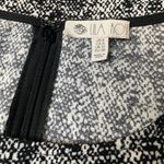 Lila Rose  Black & White Textured Patterned Cap Sleeve Dress w/ Hidden Back Zip Photo 3