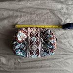 Vera Bradley Brown & Blue Paisley Medium Makeup Toiletries Bag Vintage Photo 10