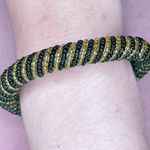 458. Black and Gold Seed Beads Glass Beaded Bracelet Photo 2